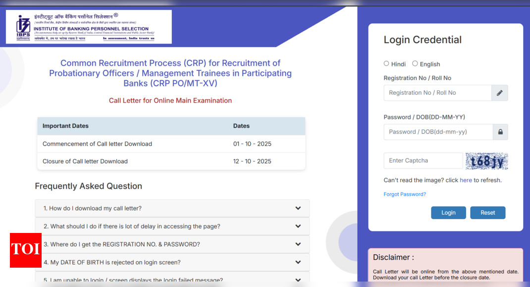 IBPS PO Mains admit card released at ibps.in: Direct link to download hall tickets here