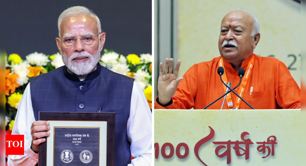 <div>'Inspiring address': PM Modi hails RSS chief Mohan Bhagwat’s centenary speech; stresses global impact of Sangh's values</div>