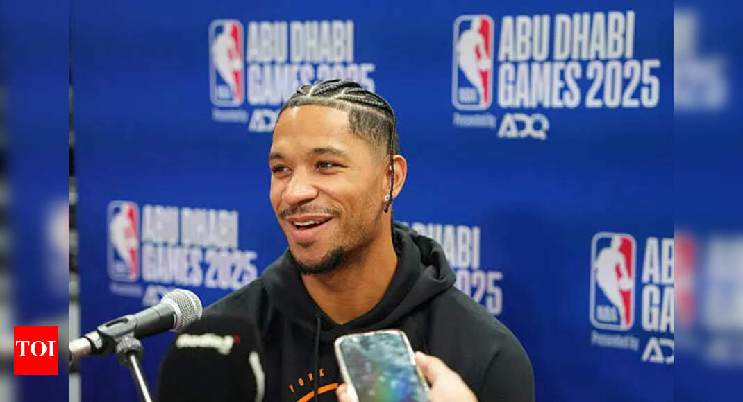 Frustrated New York Knicks forward Josh Hart exits after painful fall and heated ball-throwing incident while playing against Philadelphia 76ers