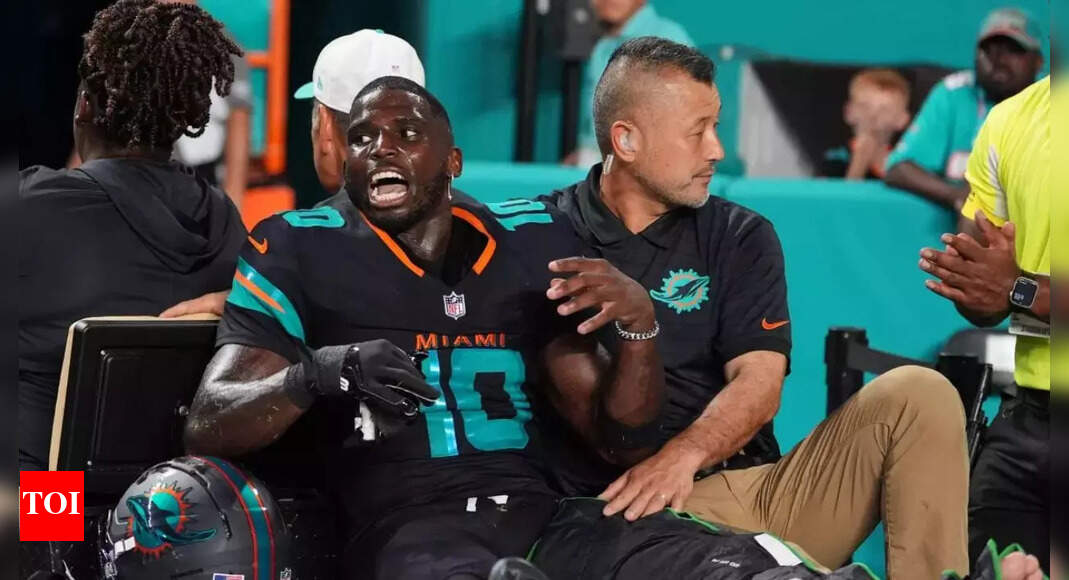 Tyreek Hill sends emotional hospital plea to brands days after devastating season-ending injury