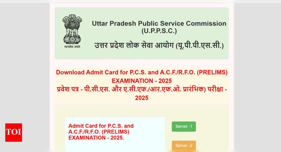 UPPSC ACF/ RFO admit card 2025 released at uppsc.up.nic.in: Direct link to download hall tickets here