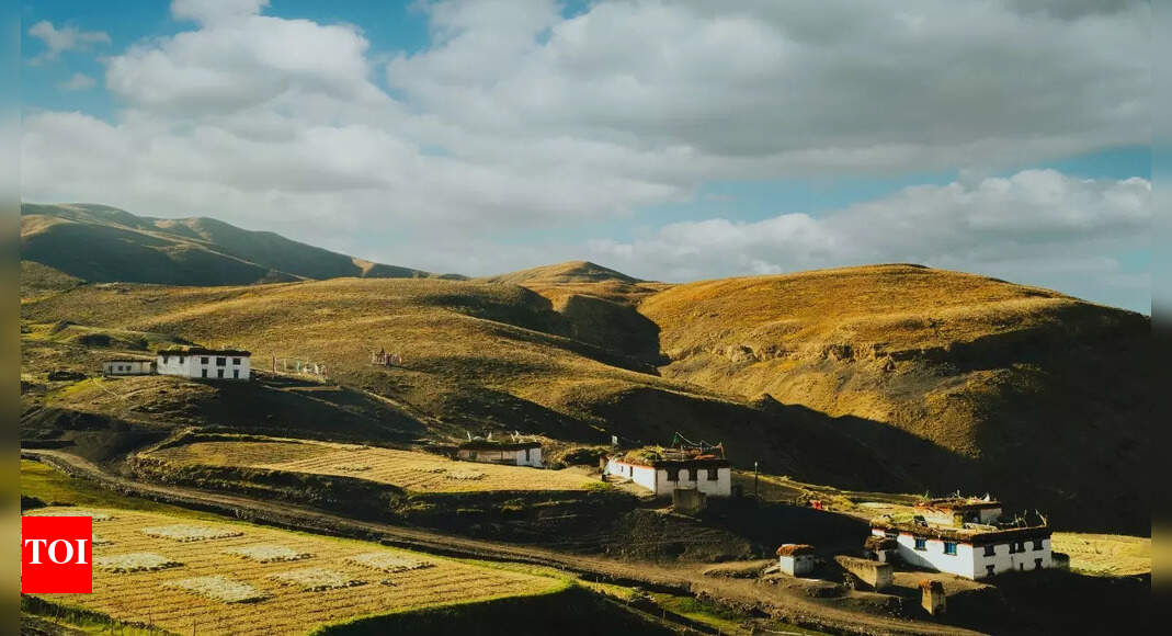 This is the highest motorable village in India, and its population is less than 150!