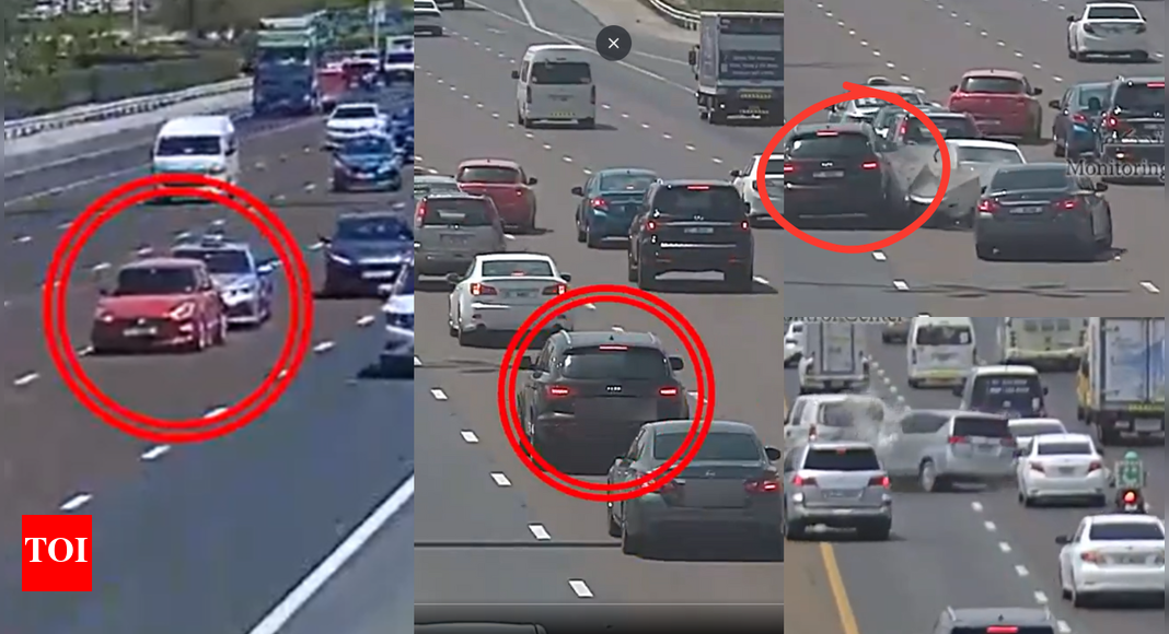 Watch: Abu Dhabi Police share real car crash video showing horrific chain-reaction caused by sudden stop