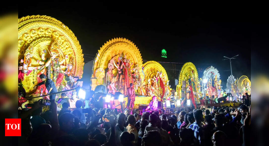 Twin cities celebrate eco-friendly Durga Puja idol immersion with temporary ponds