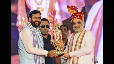 Amit Shah lays foundation stone for projects worth Rs 825 crores in Haryana
