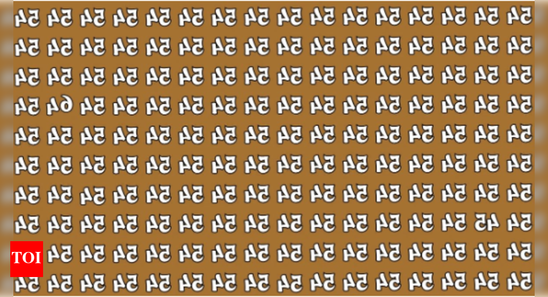 Challenge: Only a person with razor-sharp eyesight can spot ‘64’ and ‘45’ in just 12 seconds
