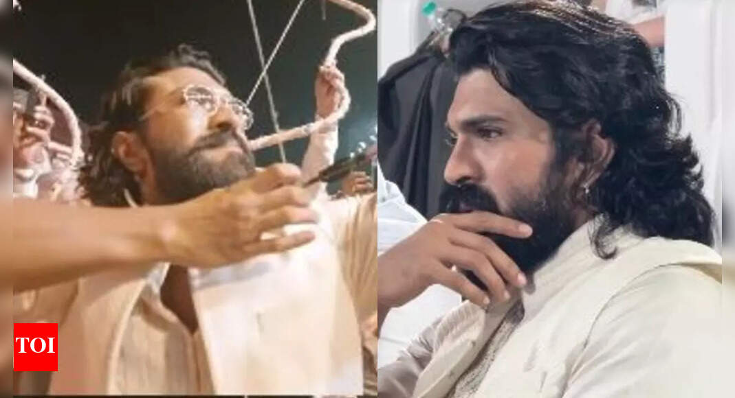 Ram Charan wows crowd with archery skills, Upasana Konidela shares video from Dussehra 2025 celebrations - Watch