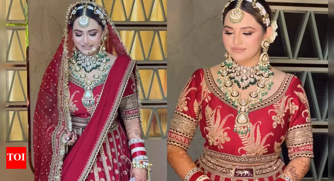 Cricketer Abhishek Sharma’s sister Komal Sharma proved to be the ultimate Sabyasachi bride – The Times of India