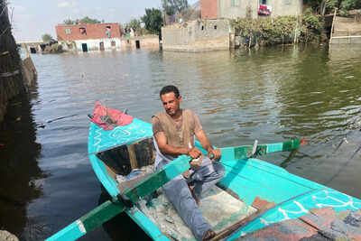 <p>A farmer rows his boat after flooding in Dalhamo Village, near the Delta city of Ashmoun, Egypt, Friday, Oct. 3, 2025. (Gehad Gad, Egypt Telegraph via AP)</p>
<p>” decoding=”async” fetchpriority=”high”/></p></div>
</p></div>
</p></div>
<div class= Egypt blames Ethiopia's newly inaugurated dam for rising Nile waters and flooding
