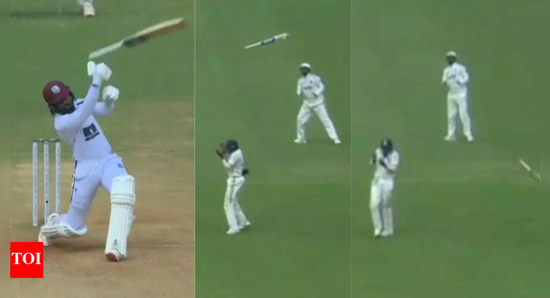 IND vs WI: Sai Sudharsan ducks for cover as bat goes flying - watch