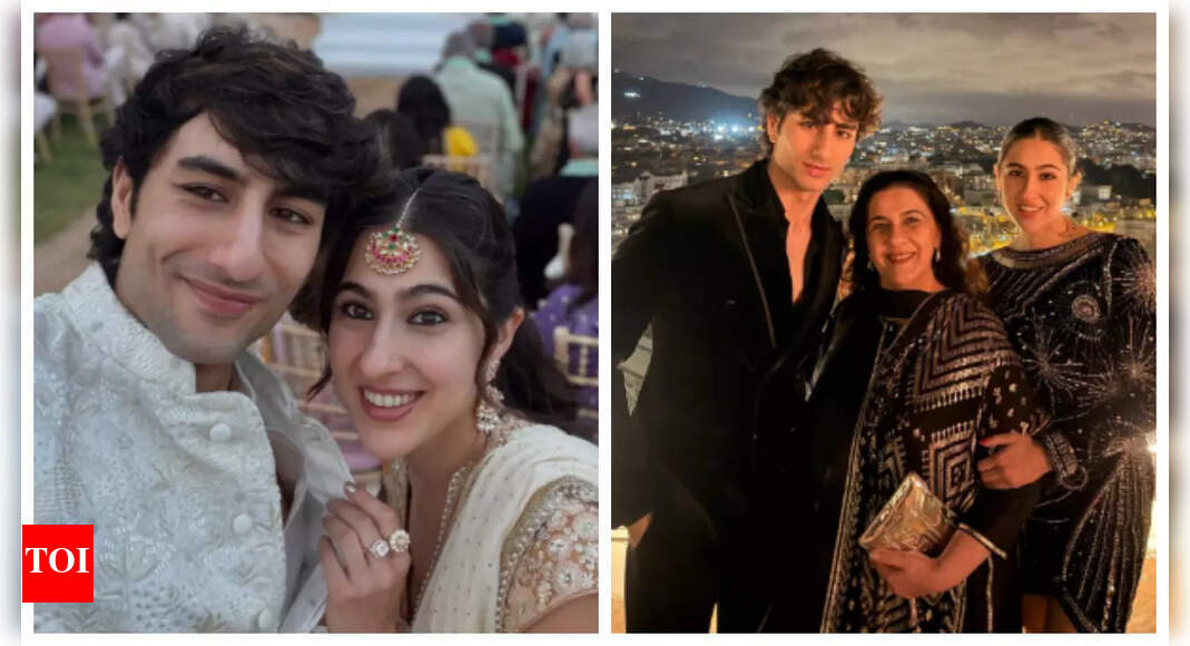 ‘Ageing like a fine wine’: Fans REACT to Amrita Singh’s photos as she poses with Sara and Ibrahim Ali Khan at wedding in Spain | – The Times of India
