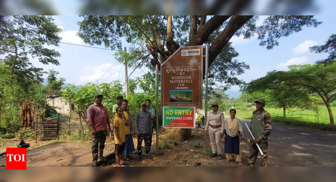Gajapati administration closes waterfalls for safety following heavy rain and landslides