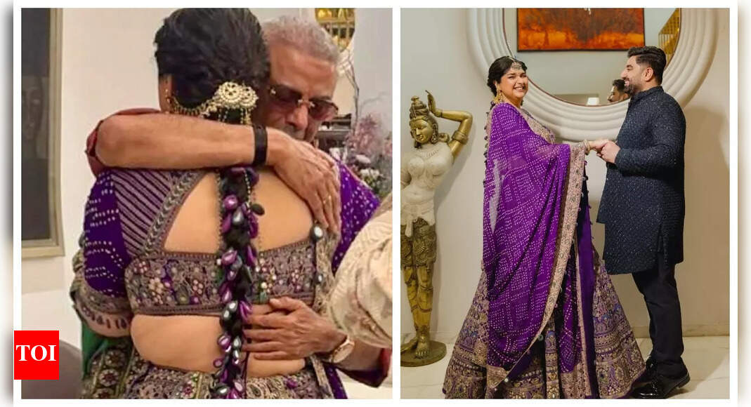 Anshula Kapoor’s engagement: Father Boney Kapoor gets emotional, gives a warm hug to his daughter | – The Times of India