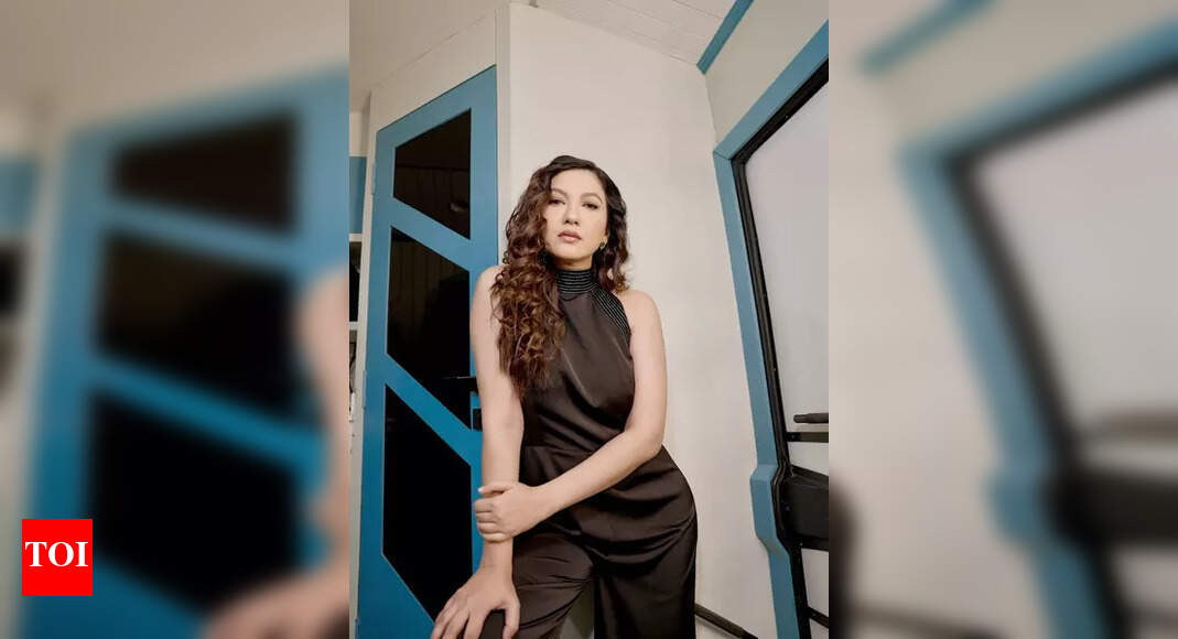 Gauahar Khan back on set: Actress returns to work 25 days after second baby; Shines in black pantsuit