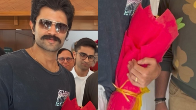 Vijay Deverakonda visits Prasanthi Nilayam: Fans spot ring, link it to Rashmika Mandanna engagement