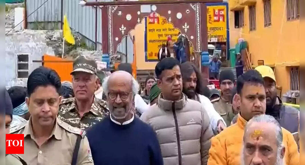 Rajinikanth in Uttarakhand: Superstar offers prayers at Badrinath temple; devotees flock to catch glimpse of actor