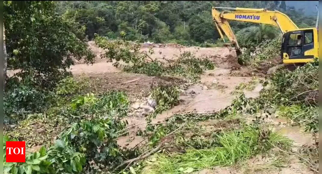 Rescue efforts continue as fire-fighters search for missing persons after landslide in Gajapati district