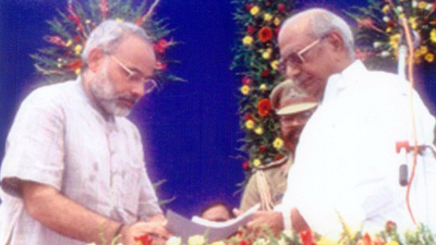 'On this day ...': PM Modi shares nostalgic pictures on day he first became Gujarat CM; recalls mother's words