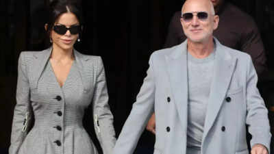 Jeff Bezos and Lauren Sánchez stun Paris Fashion Week in coordinated grey monochrome looks; redefining celebrity couple style