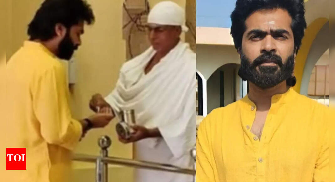 Silambarasan visits Vadalur Vallalar Temple: Fans decode his darshan, ‘Arasan’ first look drops