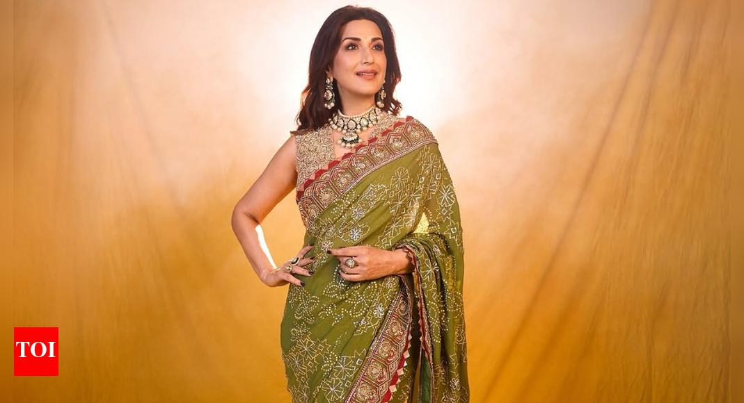 Sonali Bendre wows in olive green-Abu Jani Sandeep Khosla saree: 5 times she ruled the drape game