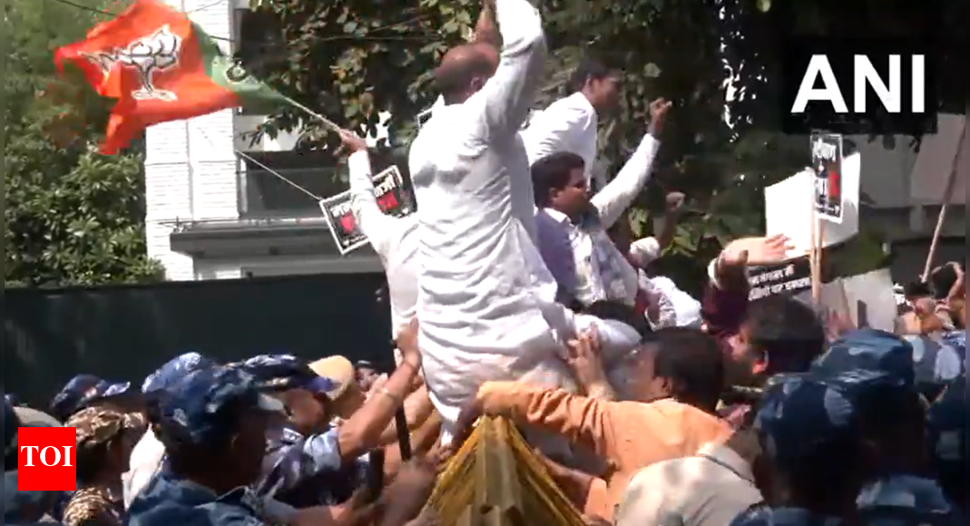 Jalpaiguri attack backlash: BJP protests against TMC govt in Kolkata; MP Khagen Murmu still in ICU