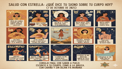 Salud con estrella: ¿Qué dice tu signo sobre tu cuerpo hoy? (7 de octubre de 2025)