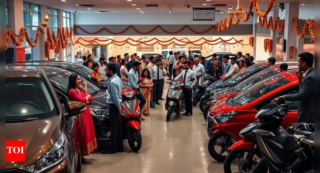 Bumper harvest: Auto retails surge 34% in Navratri period on GST cuts – The Times of India