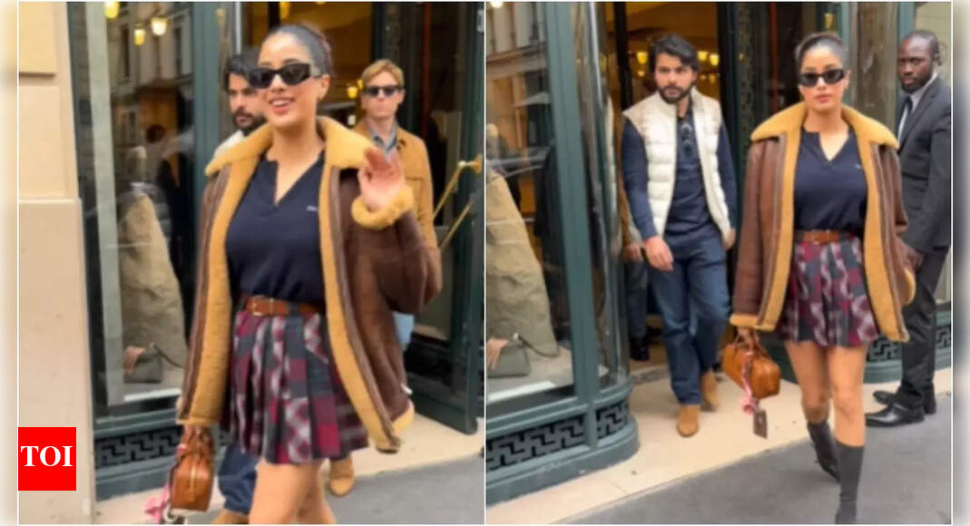 Pics: Janhvi-Shikhar get spotted exiting luxury store in Paris