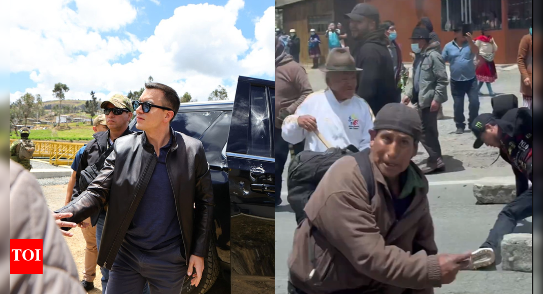 Protesters attack Ecuador President’s car: Shots fired in alleged assassination attempt; five detained