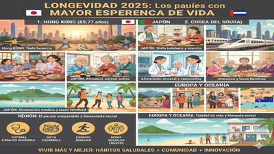 Los 10 países con mayor esperanza de vida en 2025: ¿qué tienen en común?