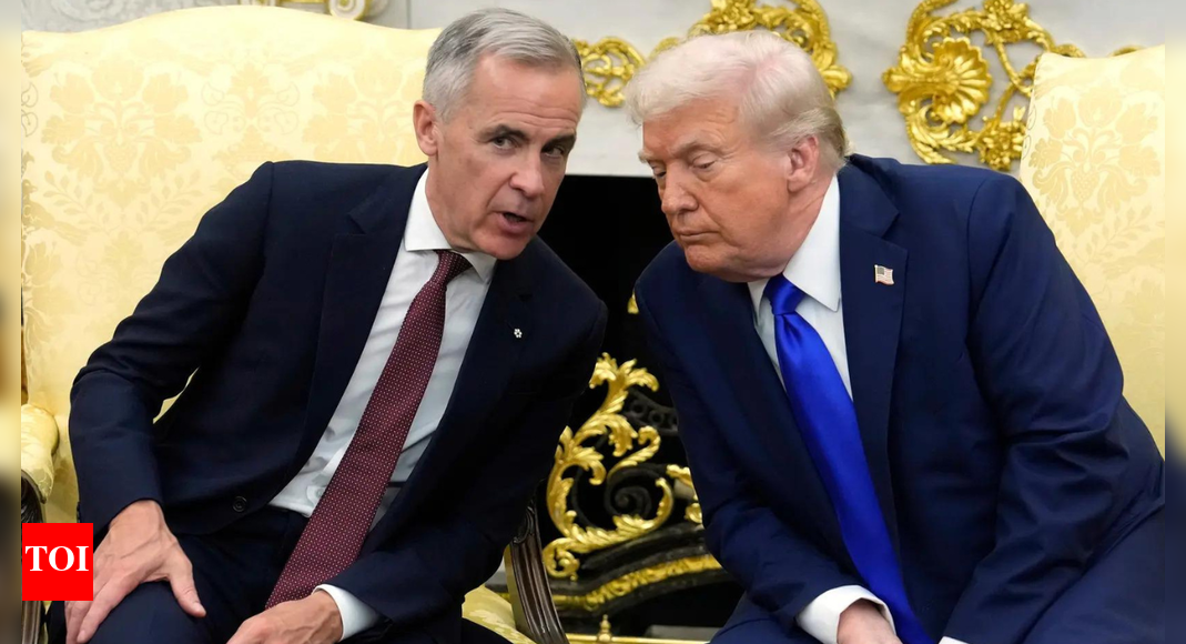 <div>‘I wore red for you’: Canadian PM jokes with Donald Trump; US president praises 'great leader' Mark Carney</div>