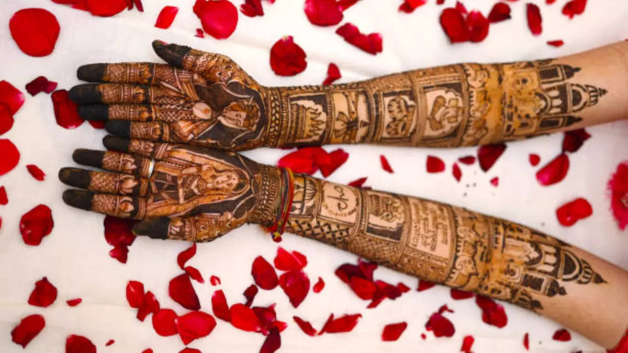 Beautiful full hand festive Karwa Chauth mehndi