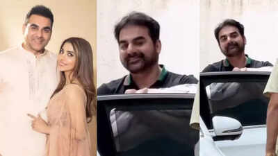 Arbaaz Khan holds his newborn baby girl close as Sshura Khan gets discharged from hospital - WATCH VIDEO