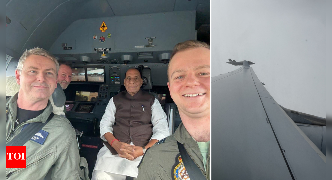 Australia visit: Rajnath witnesses F-35 refuelling onboard Australian aircraft