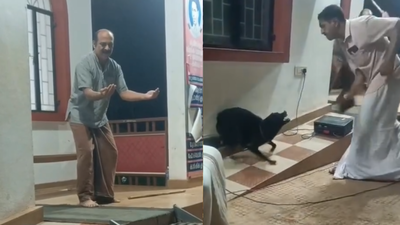 Reality bites: Actor attacked by dog during street play on stray menace in Kerala; audience thinks it’s part of act — watch