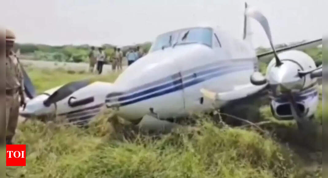 UP: Private jet crashes in Farrukhabad; lost control during take off