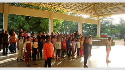 An intergenerational performance lit up the city