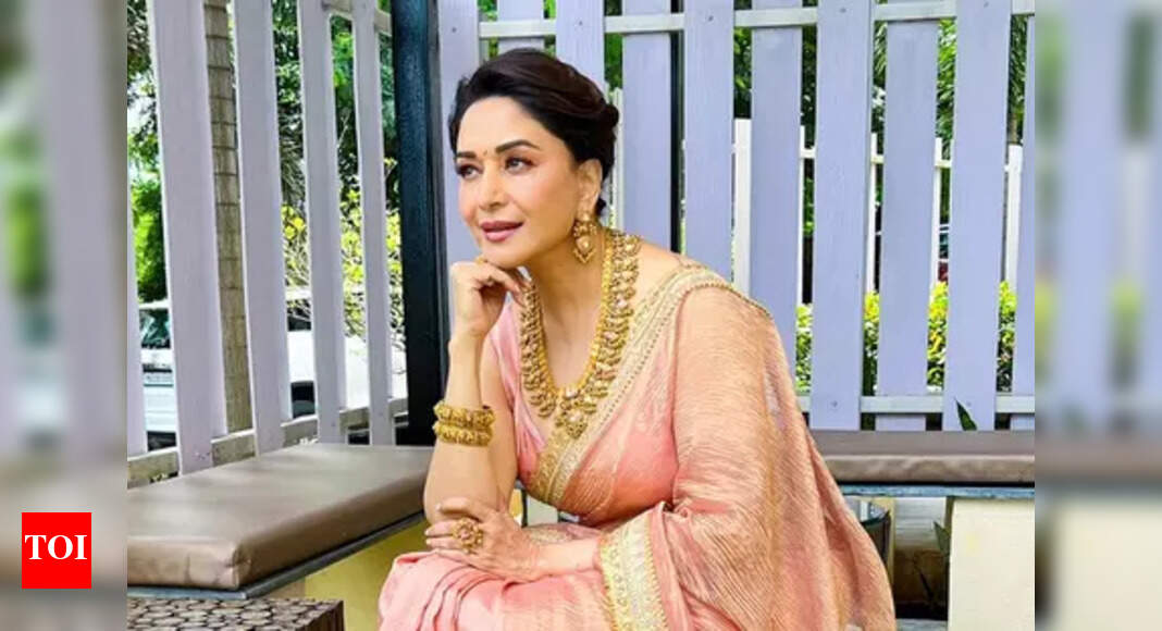 Madhuri Dixit channels 80s glam, Grooves to "Intaha Ho Gayi Intezar Ki," Retro reel goes viral