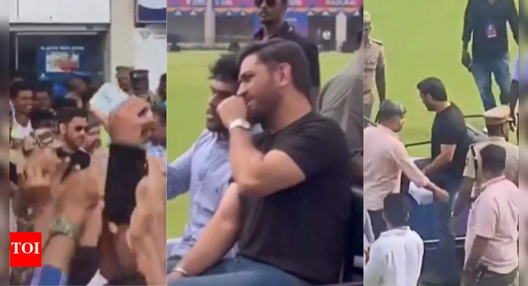 Fans swarm MS Dhoni! Huge crowd waits for ex-India skipper at airport - watch