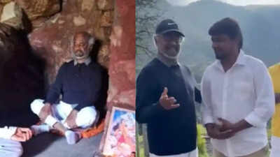 Rajinikanth meditates at Mahavatar Babaji cave, interacts and clicks pictures with fans during Himalayan trip