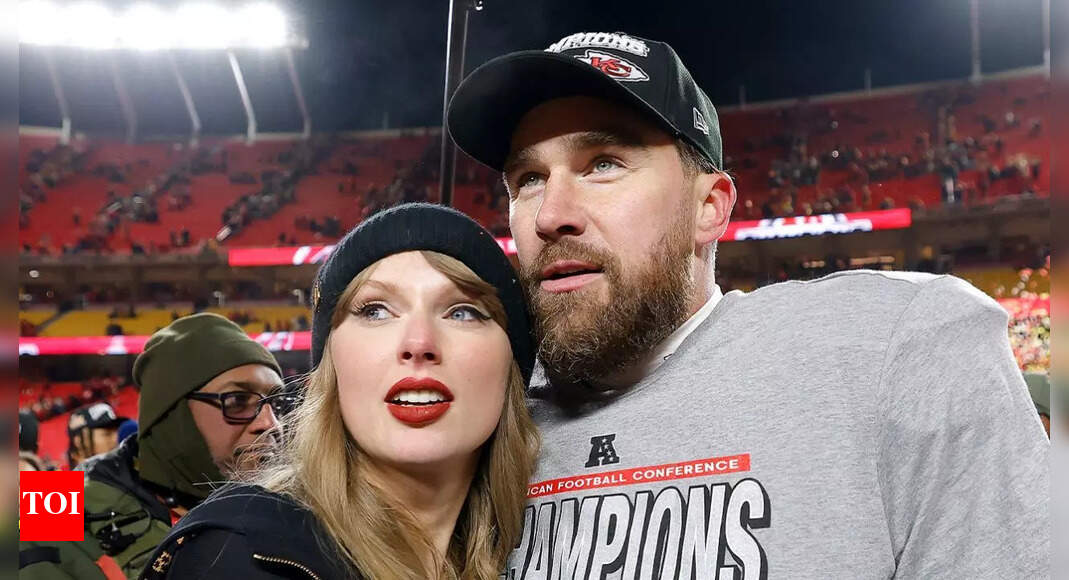 Taylor Swift jokes Travis Kelce is surrounded by his ‘hot friends’