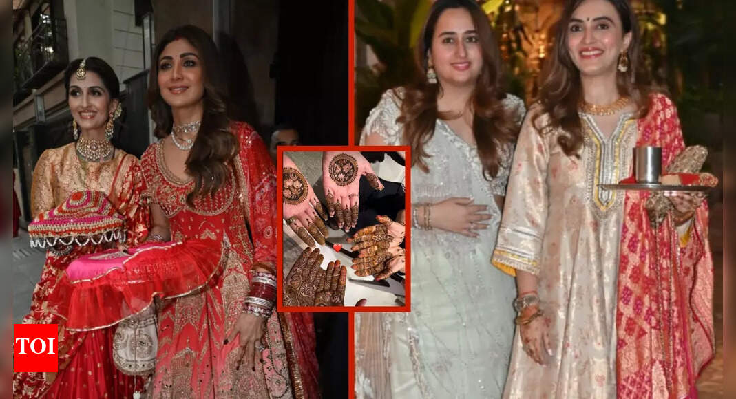 Karwa Chauth 2025 Bollywood Celebration Live Update: Shilpa Shetty, Natasha Dalal, Raveena Tandon dole out traditional style goals