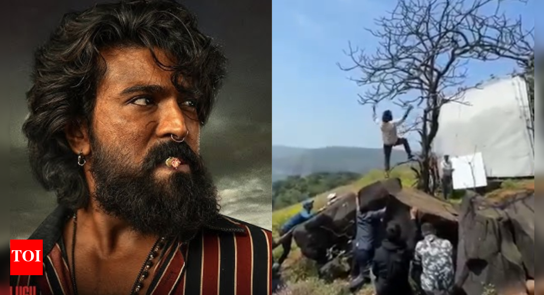 Ram Charan's breathtaking cliff-edge dance in Peddi movie goes viral