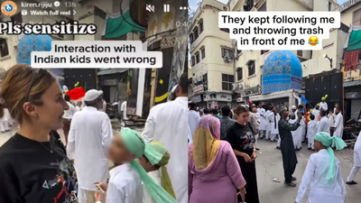 ‘You’re growing up in trash’: Russian tourist confronts Indian kids littering on streets; Union minister Rijiju reacts to viral video
