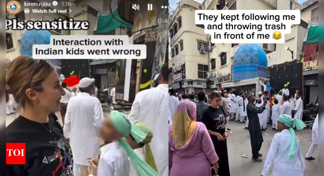 Russian tourist confronts kids littering; Rijiju reacts to video