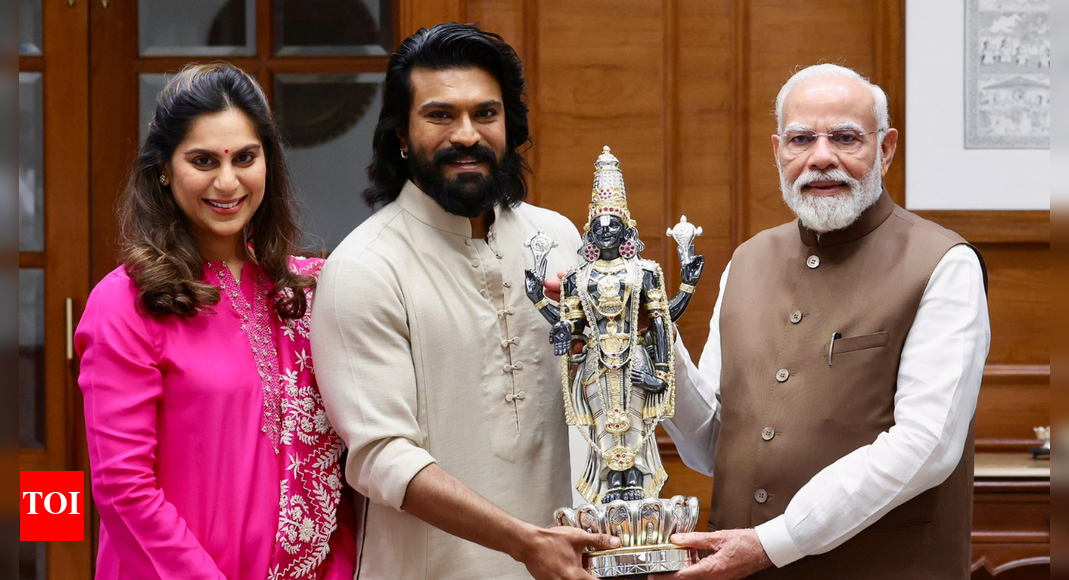 Ram Charan and Upasana Kamineni Konidela meet PM Modi after Archery Premier League success