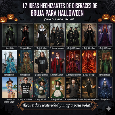 17 Ideas Hechizantes de Disfraces de Bruja para Halloween