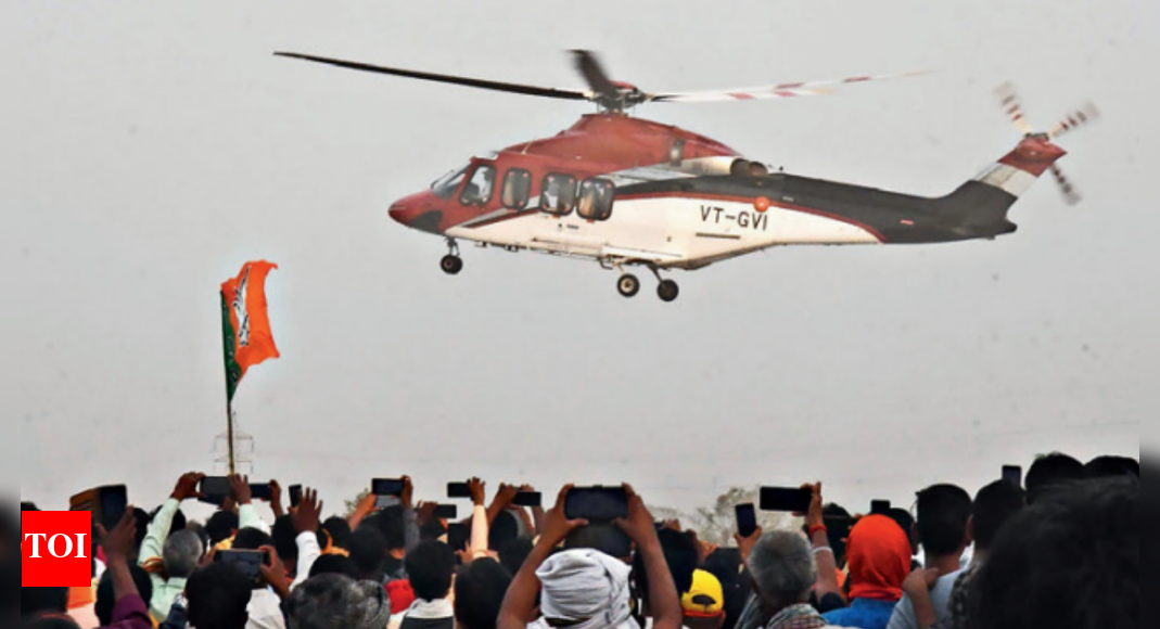 High-flying Bihar polls: Parties turn to choppers, private jets for maximum reach