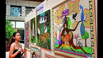 Exhibition of paintings by tribal artists depicts what tiger means to communities
